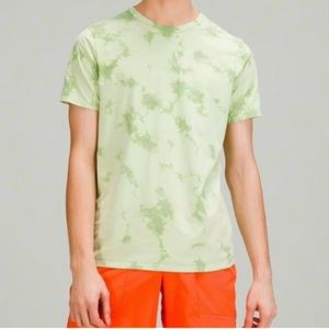 Lululemon Men’s Fundamental Green Tie Dye Short Sleeve Workout Tee size XXL